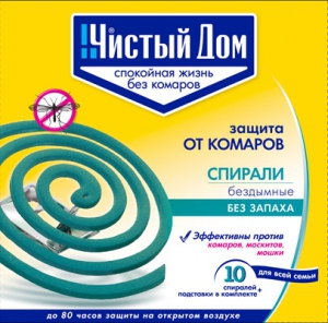 ЧД Спирали от комаров б/запаха в упак10шт (1/60)