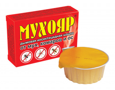 Мухояр Дымовая шашка от мух, комаров и ос 50гр (1/40шт) (ВХ)