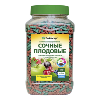 БМ Сочные Плодовые 1кг (БАНКА), комплексное удобрение (1упак/5шт)
