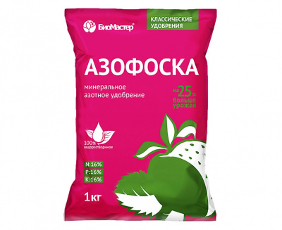 Азофоска (NPK 17%-17%-17%) 1кг (1упак/25шт) БМ