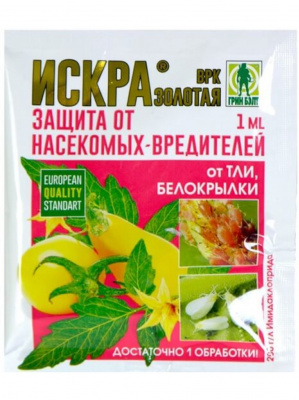 Искра Золотая 1мл - кол.жук,клещи,тля.(1/350)