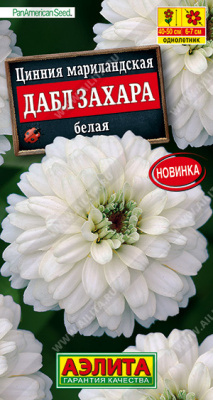 Дабл Захара белая цинния 5шт (а) 